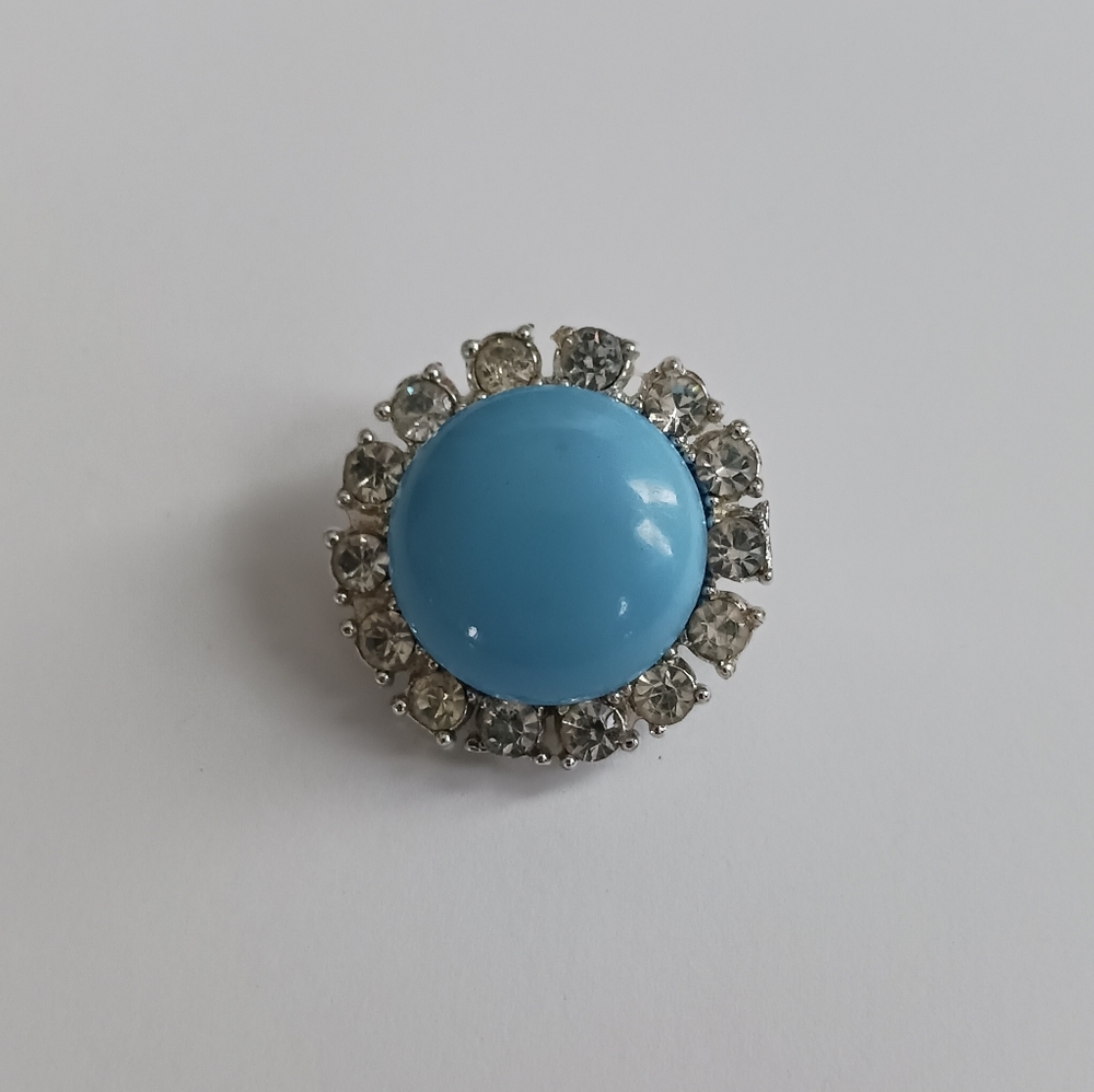 Blue and Silver Women's Brooch